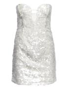 Jinxa Sequin Mini Dress White Bardot