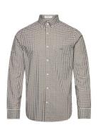 Reg Classic Poplin Gingham Shirt Brown GANT