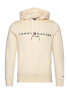 Tommy Logo Hoody Cream Tommy Hilfiger