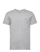 Slim Shield V-Neck T-Shirt Grey GANT