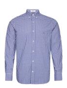 Reg Poplin Gingham Shirt Blue GANT