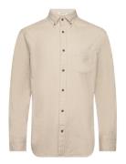 Reg Herringb Flannel Shirt Beige GANT