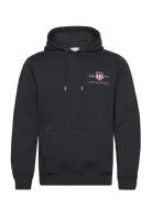 Reg Medium Archive Shield Hoodie Black GANT