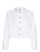 Ibi Shoulder Pad Shirt White Notes Du Nord