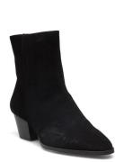 Bootie - Block Heel - With Zippe Black ANGULUS