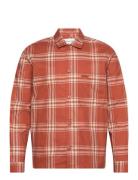 Twill Graphic Check Overshirt Red Calvin Klein