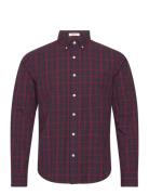 Reg Ut Archive Poplin Tartan Shirt Burgundy GANT