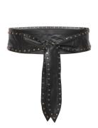 Markala Mix Studs Leather Belt Black Dante6