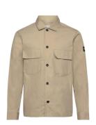 Cotton Nylon Overshirt Beige Calvin Klein