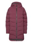W Marina Long Quilted Jkt Burgundy Musto