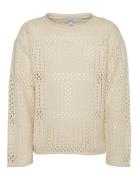 Vmoda Ls O-Neck Pullover Girl Cream Vero Moda Girl