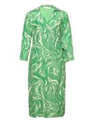 Slfsirine Ls Midi Wrap Dress B Curve Green Selected Femme