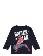 Nmmnaza Spiderman Ls Top Noos Mar Navy Name It