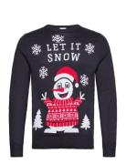 Let It Snow Sweater Navy Christmas Sweats