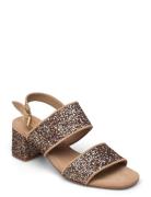 Sandals - Block Heels Brown ANGULUS