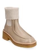 Booties - Flat - With Elastic Beige ANGULUS