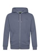 Essential Logo Zip Hoodie Ub Blue Superdry