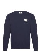 Tay Aa Cs Patch Jumper Navy Double A By Wood Wood