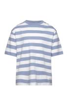 Striped Cotton T-Shirt Blue Mango