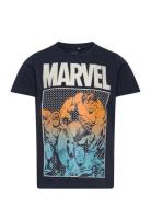 Nkmfrance Marvel Ss Top Mar Navy Name It