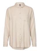 Vmmymilo Ls Shirt Wvn Ga Cream Vero Moda