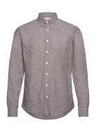 Linen/Cotton Shirt L/S Grey Lindbergh