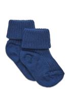 Cotton Rib Baby Socks Blue Mp Denmark
