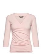 Surplice Jersey Top Pink Lauren Ralph Lauren