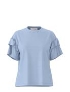 Slfrylie Ss Florence Tee M Noos Blue Selected Femme