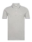 Polo Shirt With Contrast Piping Grey Lindbergh