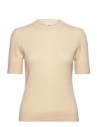 Objnoelle S/S Knit T-Shirt Noos Beige Object