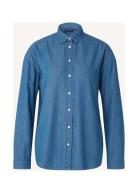 Hedvig Cotton/Lyocell Shirt Blue Lexington Clothing