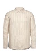 Kristian Linen B.d. Shirt Beige Les Deux