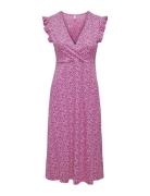 Onlmay Life S/L Wrap Midi Dress Jrs Noos Pink ONLY