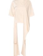 Harpergz Knot Blouse Cream Gestuz