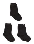 3-Pack Cotton Socks Black Melton