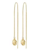 Jola Recycled Long Chain Earrings Gold Pilgrim