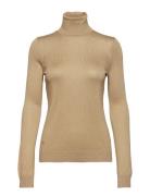 Silk-Blend Roll Neck Beige Lauren Ralph Lauren