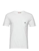 Custom Slim Fit Jersey Pocket T-Shirt White Polo Ralph Lauren