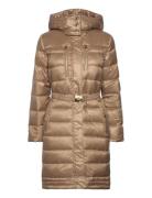 Belted Down Coat Gold Lauren Ralph Lauren