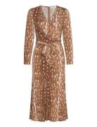 Dvf Marsha Dress Beige Diane Von Furstenberg