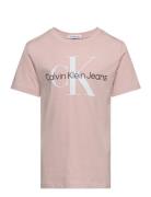 Ck Monogram Ss T-Shirt Pink Calvin Klein