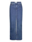 Front Split Midi Denim Skirt Blue Calvin Klein Jeans