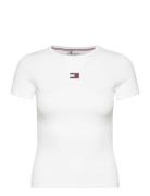 Tjw Slim Badge Rib Tee White Tommy Jeans