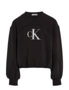 Iridescent Ck Logo Cn Sweatshirt Black Calvin Klein