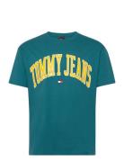 Tjm Reg Popcolor Varsity Tee Ext Blue Tommy Jeans