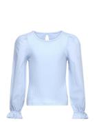 Top With Woven Sleeves Blue Lindex