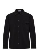 Nylon Patch Pocket Shirt Long Sleeve Black HAN Kjøbenhavn