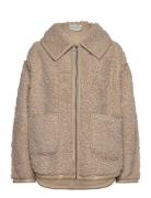 Miriam Over D Faux Fur Jacket Beige Malina