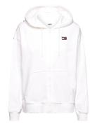 Tjw Rlx Xs Badge Zip Trhu White Tommy Jeans